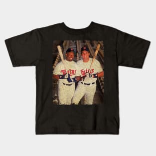 Kirby Puckett and Kent Hrbek in Minnesota Twins Kids T-Shirt